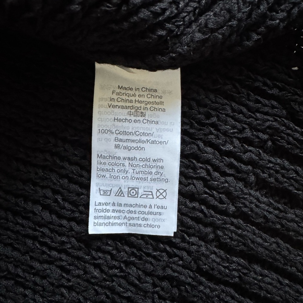 New J. Crew Point Sur Black Ribbed Halter Knit Tank Top 100% Cotton Sleeveless L - Picture 4 of 5